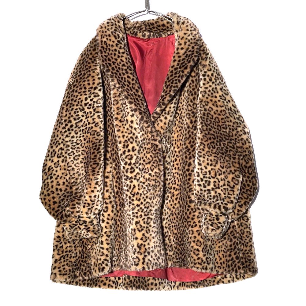 ヴィンテージ フェイクファー レオパードジャケット【1980's - Made In USA】Vintage Fake Fur Leopard  Jacket