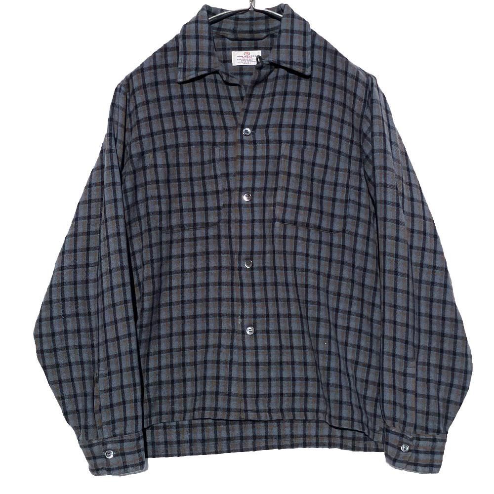 【VAN HEUSEN】ヴィンテージ オープンカラー ウールシャツ【1960's-】Vintage Wool Shirt