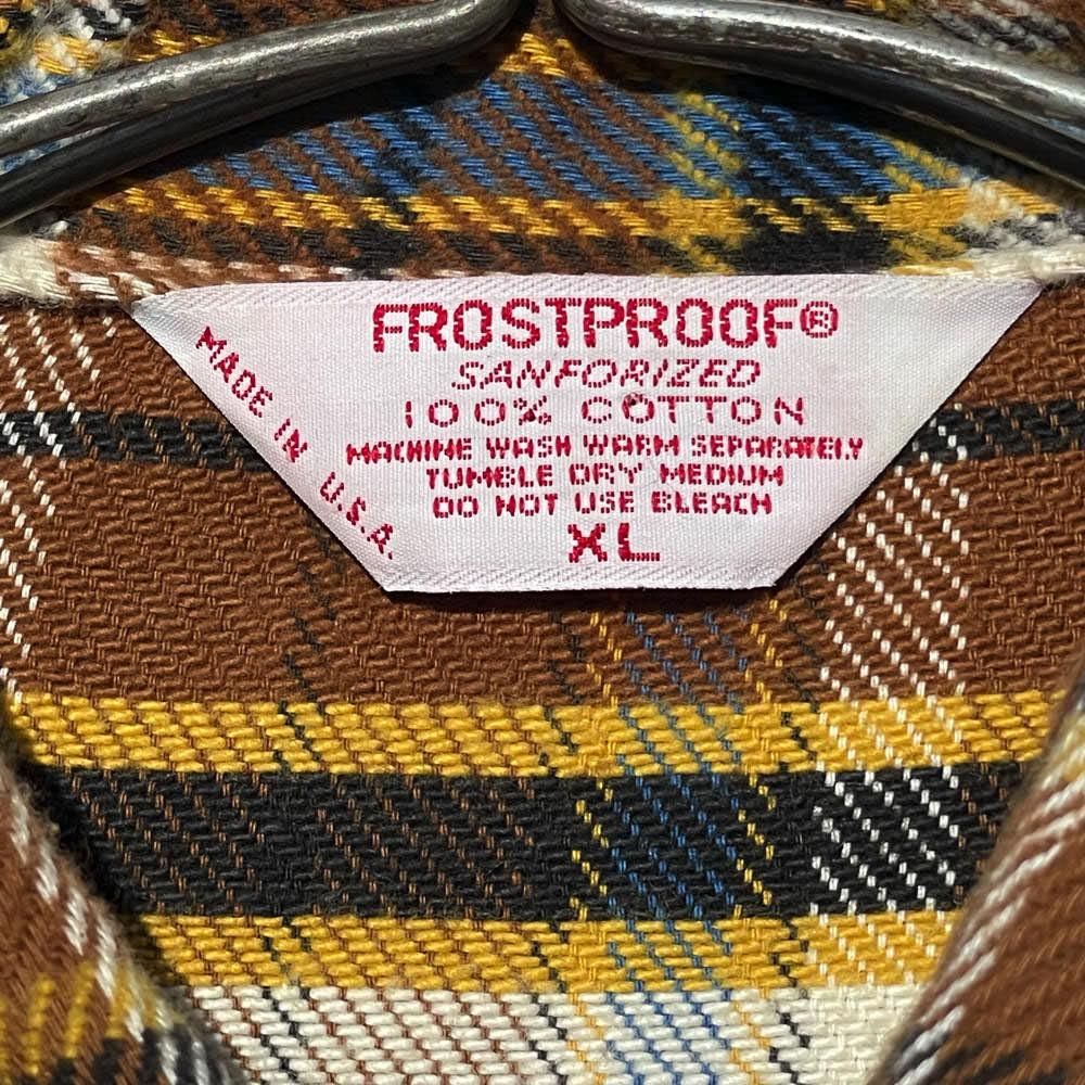 FROSTPROOF - Made In USA】ヴィンテージ コットンネルシャツ