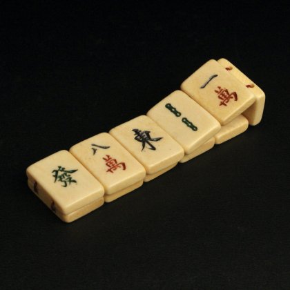 古着 通販　ヴィンテージ 麻雀牌 ブレスレット【1950s~ Mahjong Gambling Amulet】Natural Bone
