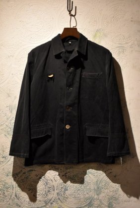  ΡJapanese 1950s black cotton jacket