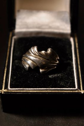  Ρvintage silver ring ơ С  