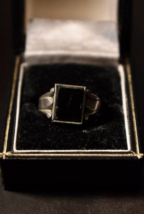  Ρvintage silver  onyx reversible ring ơ С ˥ С֥  