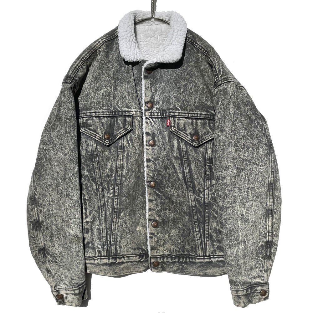 リーバイス【Levi's 57528-0256 Made In USA】ボアライナー ケミカルウォッシュ  デニムジャケット【1990's】Vintage Boa Denim Jacket