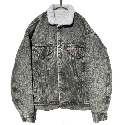 古着 通販　リーバイス【Levi's 57528-0256 Made In USA】ボアライナー ケミカルウォッシュ デニムジャケット【1990's】Vintage Boa Denim Jacket