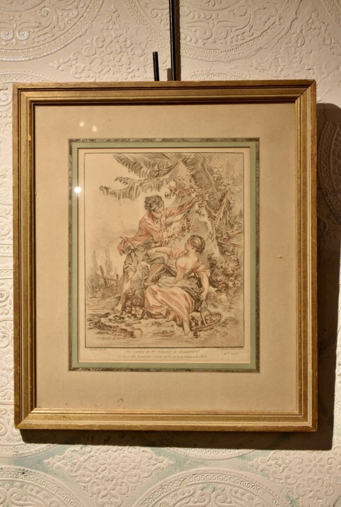 french FRANCOIS BOUCHER framed print フランス フランソワ・ブーシェ 額装 絵画