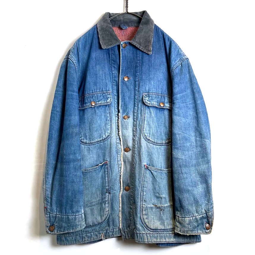 【BIG MAC】ヴィンテージ ブランケットライニング カバーオール デニムジャケット【1950's-】Vintage Blanket Lining  Coverall Jacket