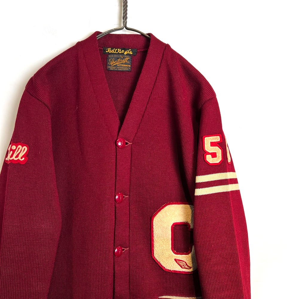 【Sports craft】ヴィンテージ レタードカーディガン【1950's-】Vintage Lettered Cardigan