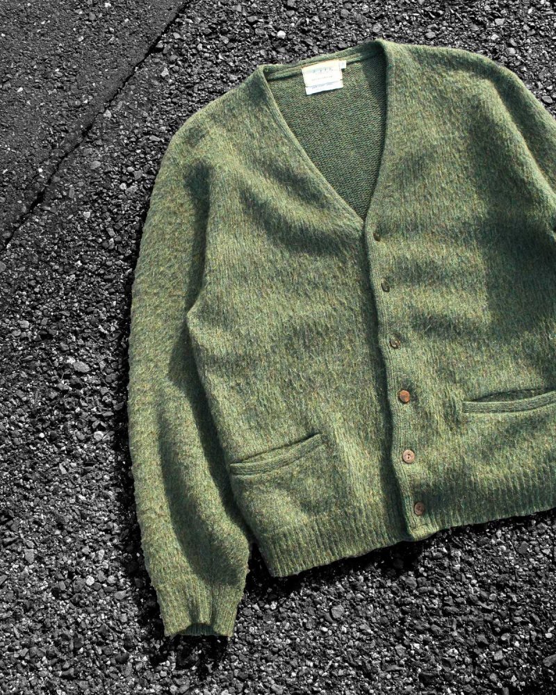 ヴィンテージ モヘア ニット カーディガン【Archdale Sportswear】【1960's-】Mix Green L