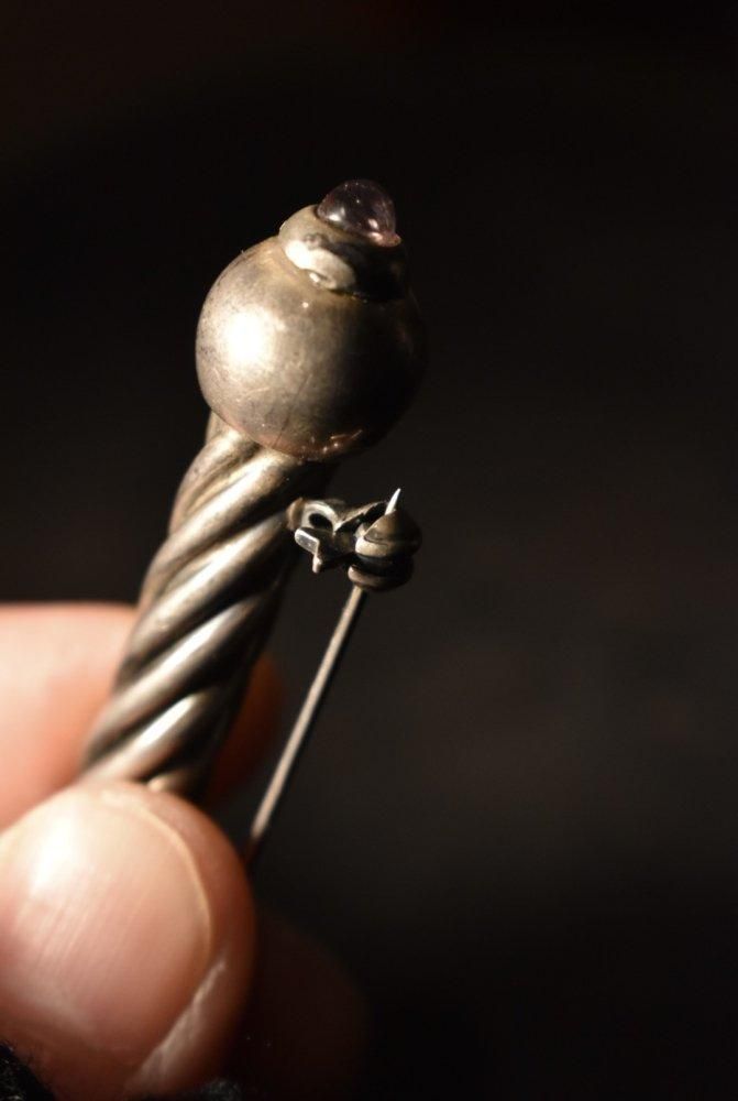ヴィンテージ シルバー アメジスト ブローチ [ sterling silver