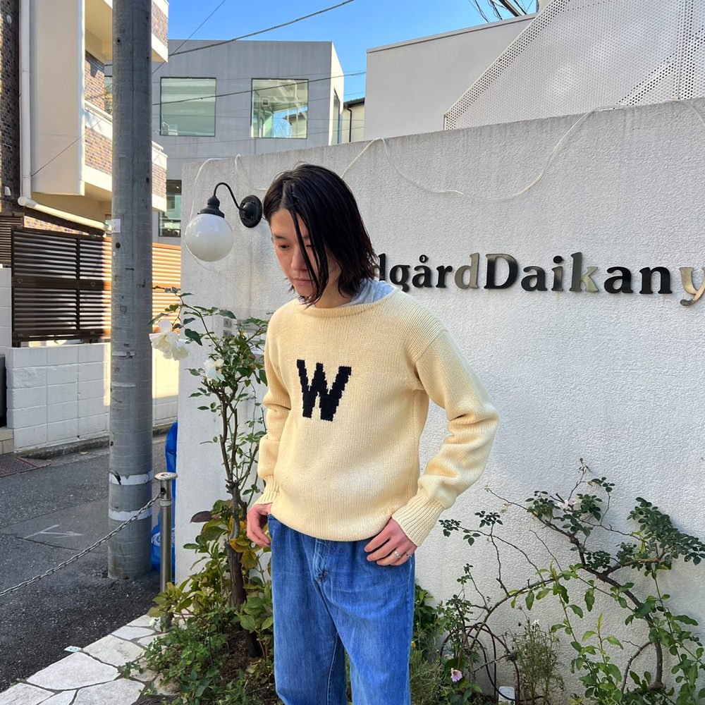 【Wright & Ditson】ヴィンテージ ローゲージ レタードニット 腹巻きリブ【1950's-】Vintage Lettered Sweater