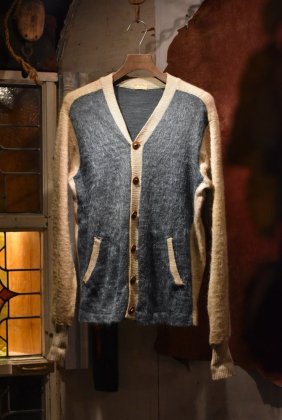  Ρus 1950s mohair 2tone cardigan