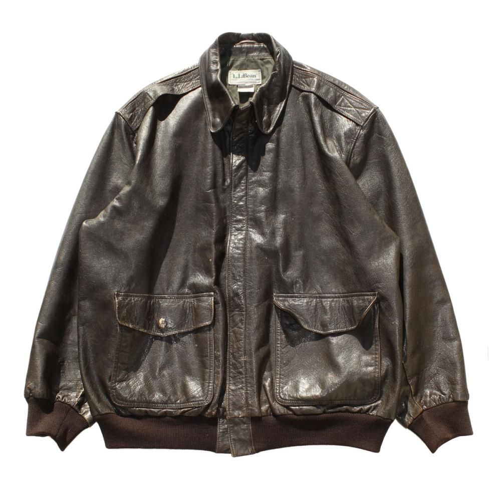 ヴィンテージ A-2 タイプ レザー ジャケット【L.L.Bean】【 1980's-】Goat Skin XL