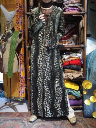 古着 通販　Python Velvet Slit Gown Dress