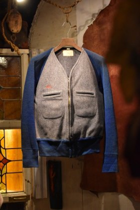  Ρus 1950s wool  knit 2tone blouson