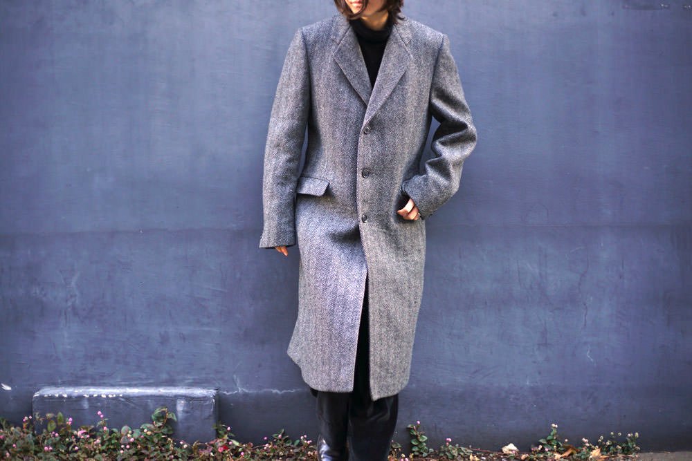 pierre cardin - Made In USA】ヴィンテージ チェスターフィールド ヘリンボーンツイードコート【1980's-】Vintage  Chesterfield Coat | 古着 通販 ヴィンテージ古着屋 | RUMHOLE beruf - Online Store 公式通販サイト