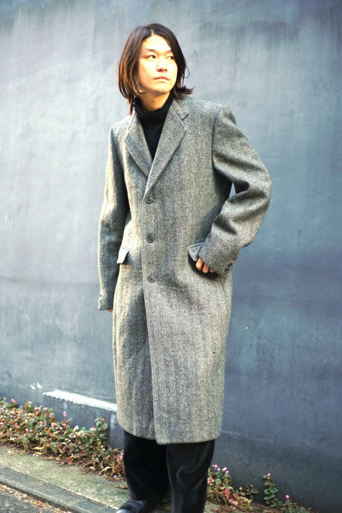 pierre cardin - Made In USA】ヴィンテージ チェスターフィールド ヘリンボーンツイードコート【1980's-】Vintage  Chesterfield Coat | 古着 通販 ヴィンテージ古着屋 | RUMHOLE beruf - Online Store 公式通販サイト