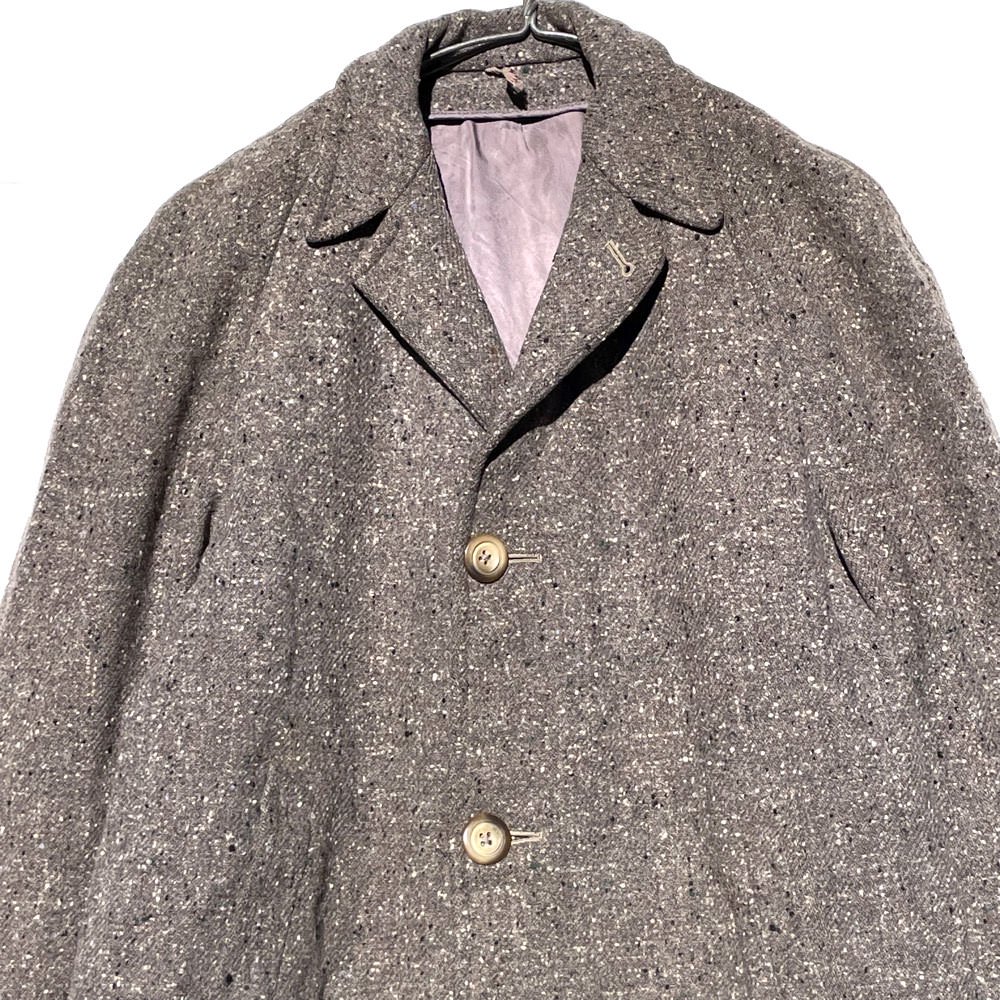 ヴィンテージ ネップ ツイード テーラード ウールコート【1950's-】Vintage Wool Coat