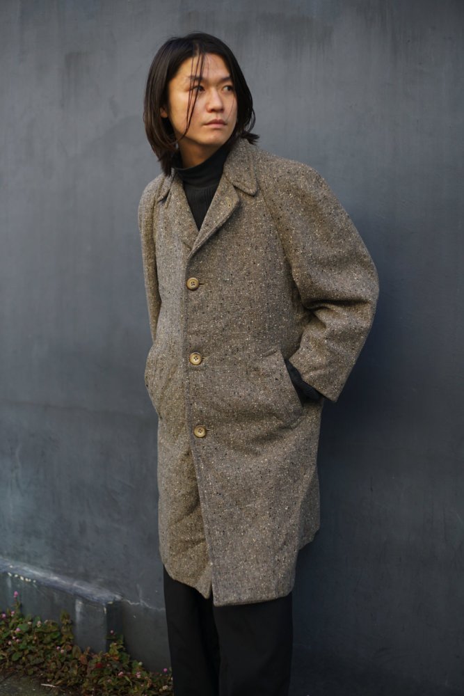 ヴィンテージ ネップ ツイード テーラード ウールコート【1950's-】Vintage Wool Coat