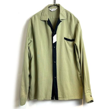 古着 通販　【Del Mar】ヴィンテージ ループカラー レーヨンシャツ【1960's-】Vintage Loop Collar Rayon Shirt