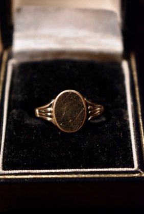 古着 通販　British vintage 12KGF silver signet ring イングランド ヴィンテージ 12KGF シグネットリング 