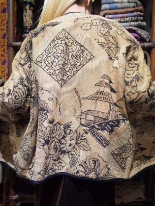 古着 通販　Oriental 和柄 Woven Gown Jacket