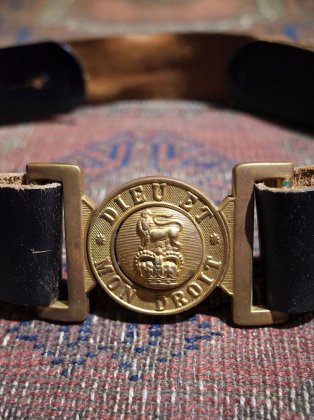 古着 通販　Vintage Medallion Black Leather Belt