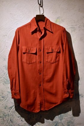 古着 通販　us 1950s cotton twill work shirt