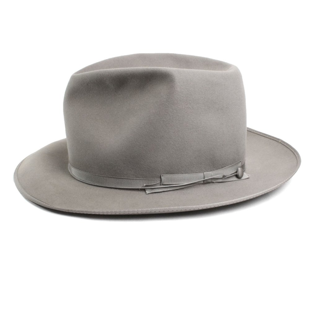 ボルサリーノ ヴィンテージ フェドラ ハット【Borsalino ALESSANDRIA】【1950s-】Gray 7 1/4 US