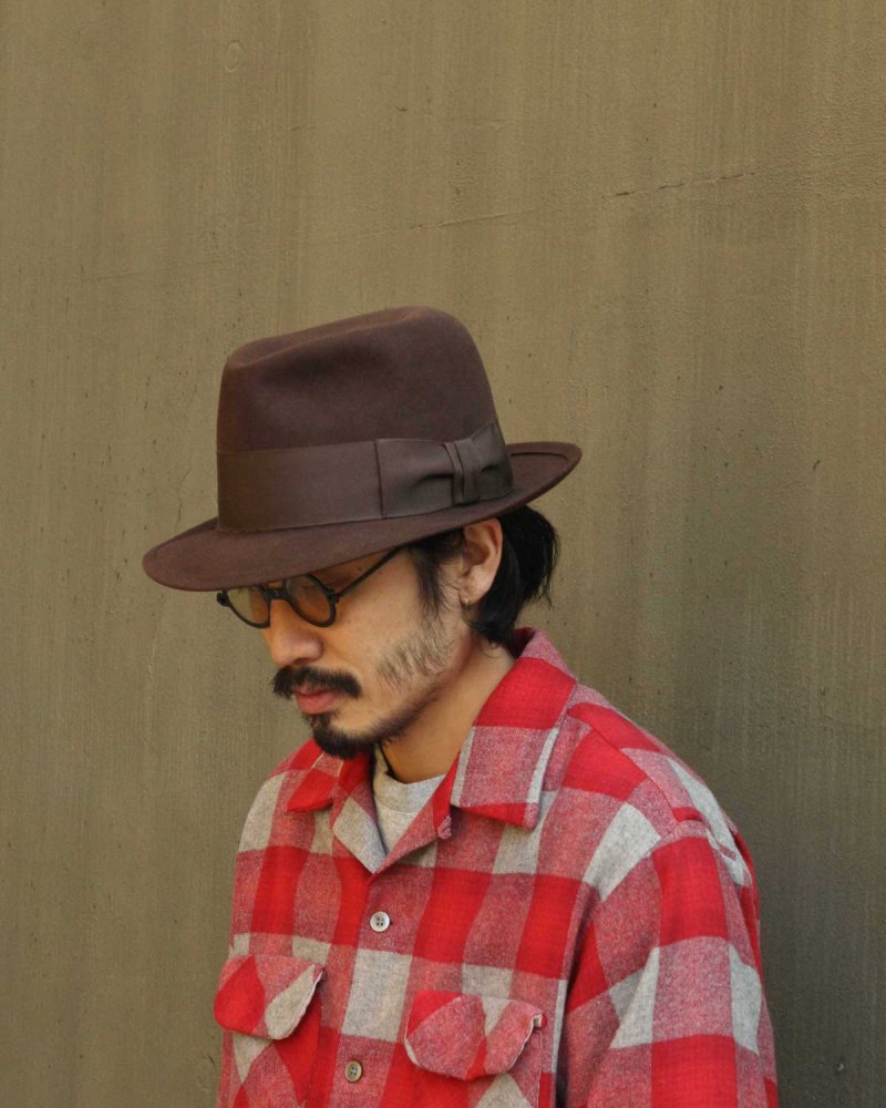 ステットソン ヴィンテージ フェドラ ハット【Royal Stetson】【Late 1950's-】7 1/4 Long Oval D.Brown  | 古着 通販 ヴィンテージ古着屋 | RUMHOLE beruf - Online Store 公式通販サイト