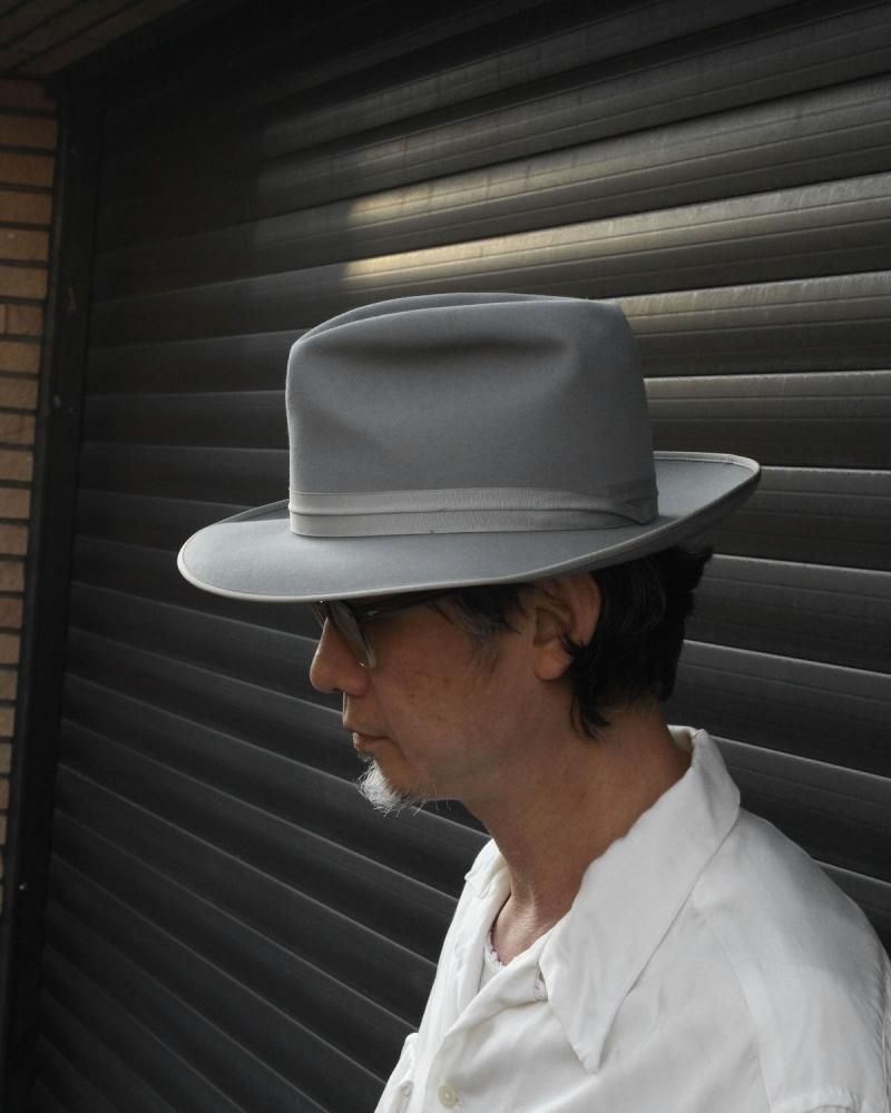 ステットソン ヴィンテージ フェドラ ハット【Royal Stetson】【Late 1950's-】7 1/4 Silver Gray