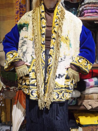 古着 通販　“Vintage Tapestry Rebuild” Fringe Gown Jacket