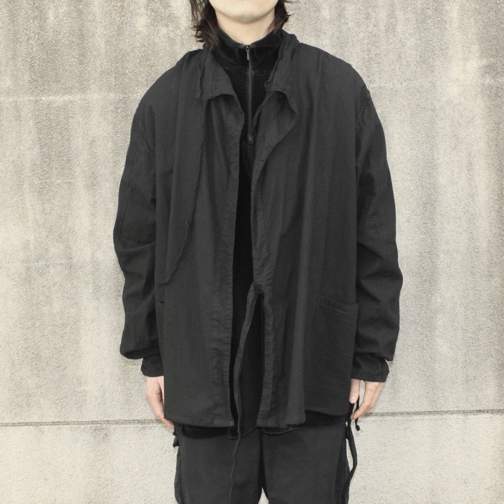 【pimpstick】リメイク ヴィンテージ ミリタリー サージカル ガウン【NOS - Over Dyed Black】Cotton - Linen  / Short