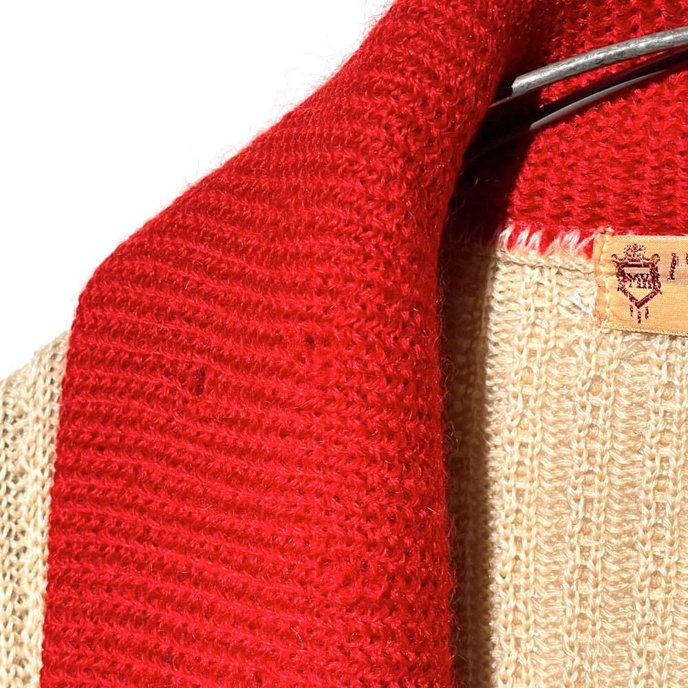 MOHARCH KNIT】ヴィンテージ ショールカラー レタード MOHARCH KNIT】ヴィンテージ ショールカラー レタード