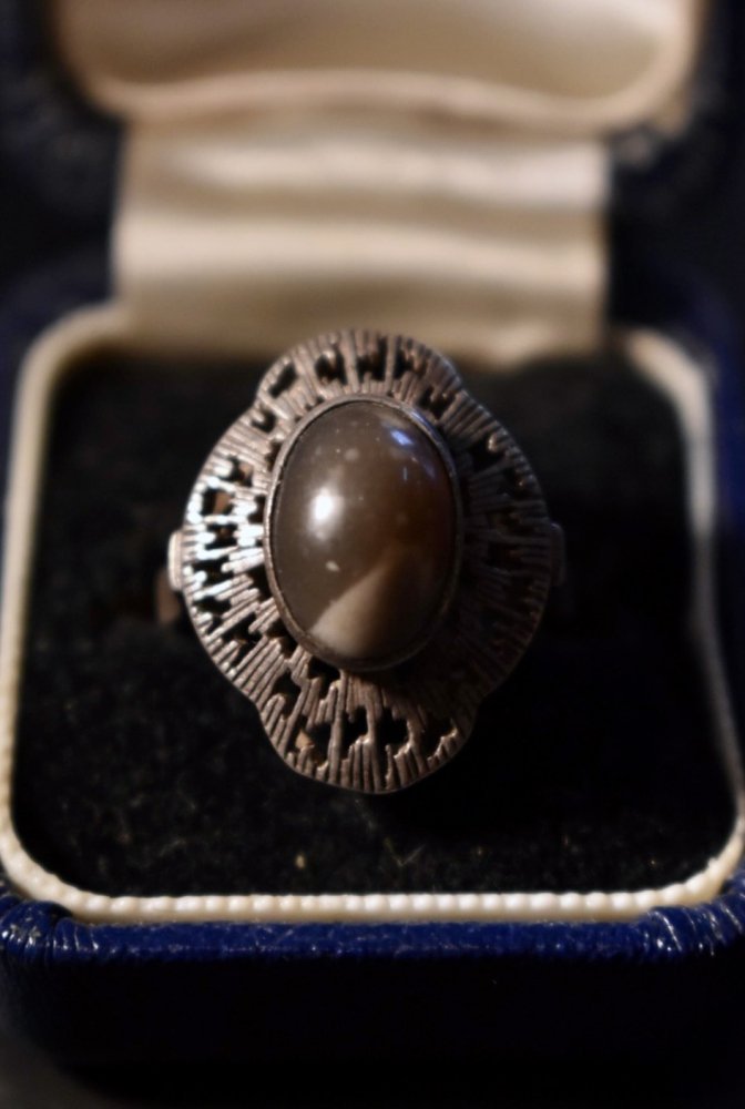 Vintage silver × stone ring ヴィンテージ シルバー ストーン リング