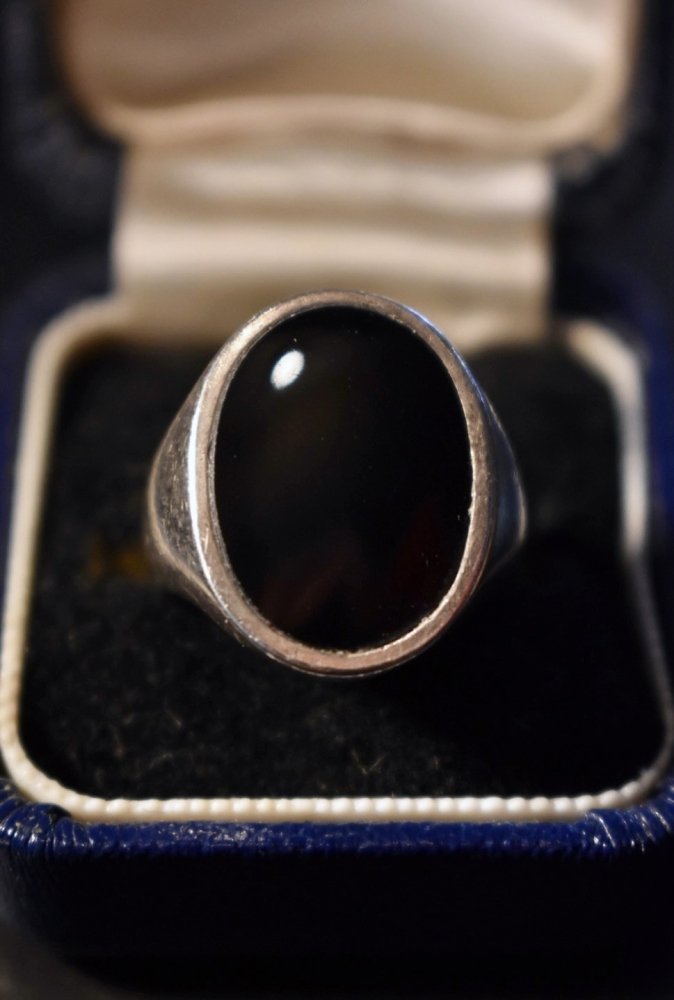 古着 通販 Vintage silver × onyx ring ヴィンテージ シルバー オニキス リング 