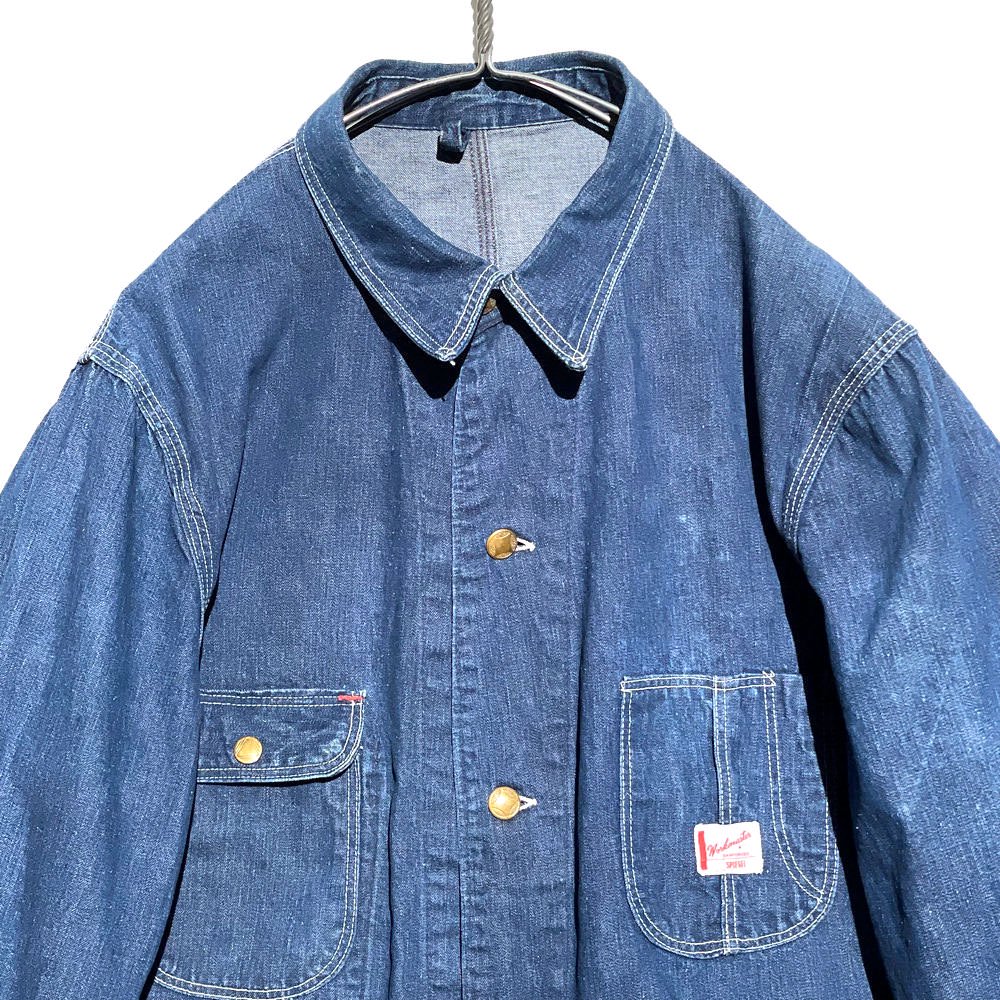 【Workmaster】ヴィンテージ カバーオール デニムジャケット【1940's-】Vintage Denim Coverall Jacket