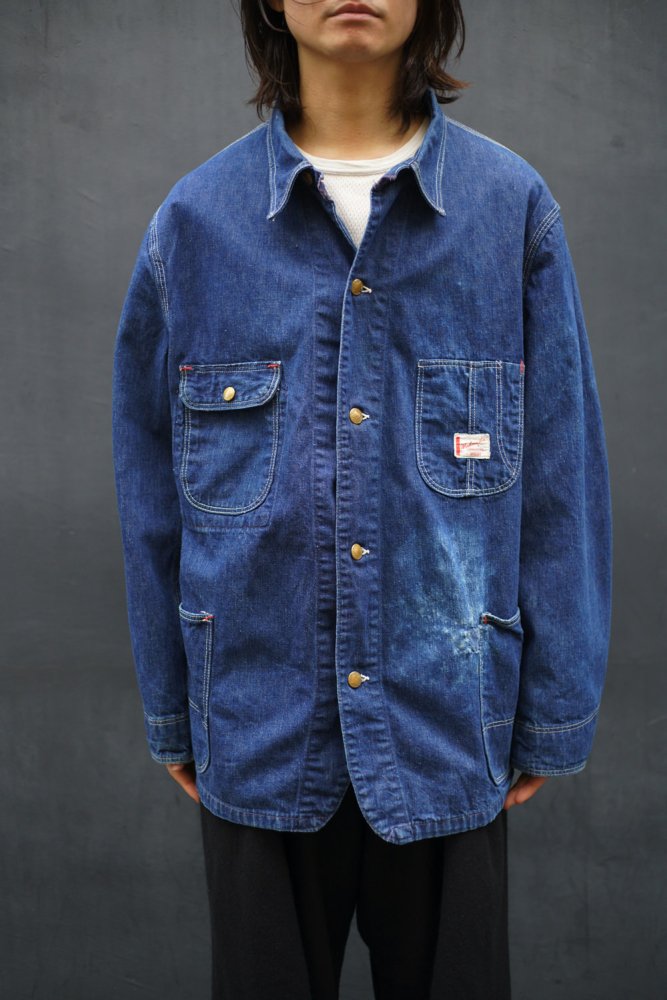 【Workmaster】ヴィンテージ カバーオール デニム ジャケット【1940's-】Vintage Denim Coverall Chore  Jacket