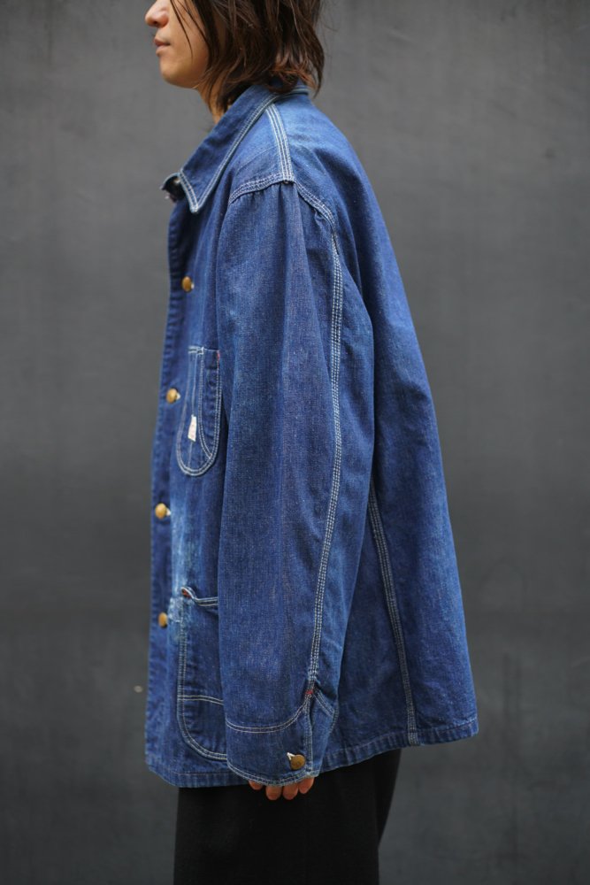 【Workmaster】ヴィンテージ カバーオール デニム ジャケット【1940's-】Vintage Denim Coverall Chore  Jacket