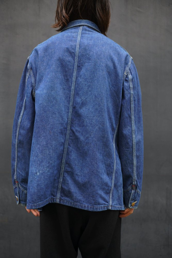 【Workmaster】ヴィンテージ カバーオール デニム ジャケット【1940's-】Vintage Denim Coverall Chore  Jacket