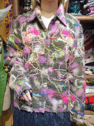  ΡYarn Knit Embroidery Jacket