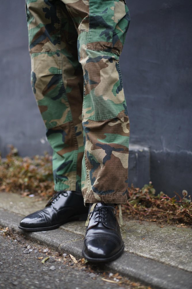 【U.S ARMY】ヴィンテージ ウッドランドカモ カーゴパンツ リップストップ【1985's】Vintage Military Field  Pants W-30