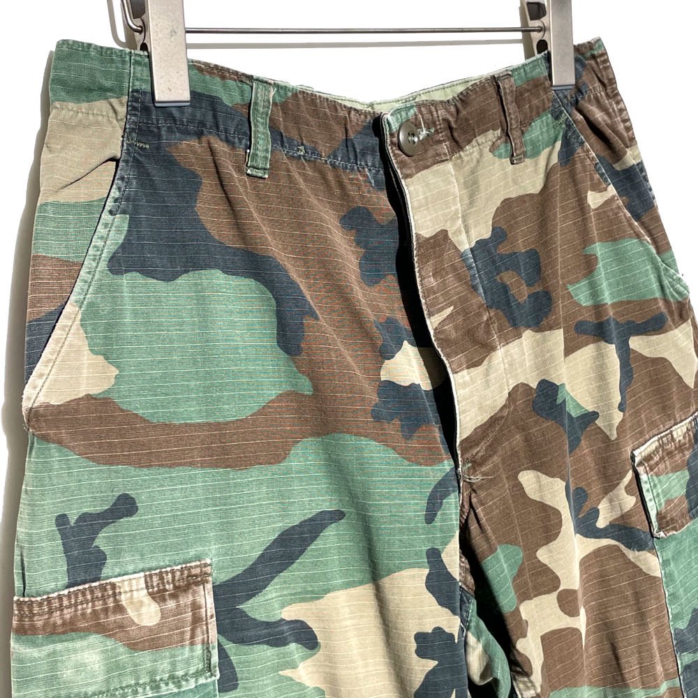 【U.S ARMY】ヴィンテージ ウッドランドカモ カーゴパンツ リップストップ【1985's】Vintage Military Field  Pants W-30