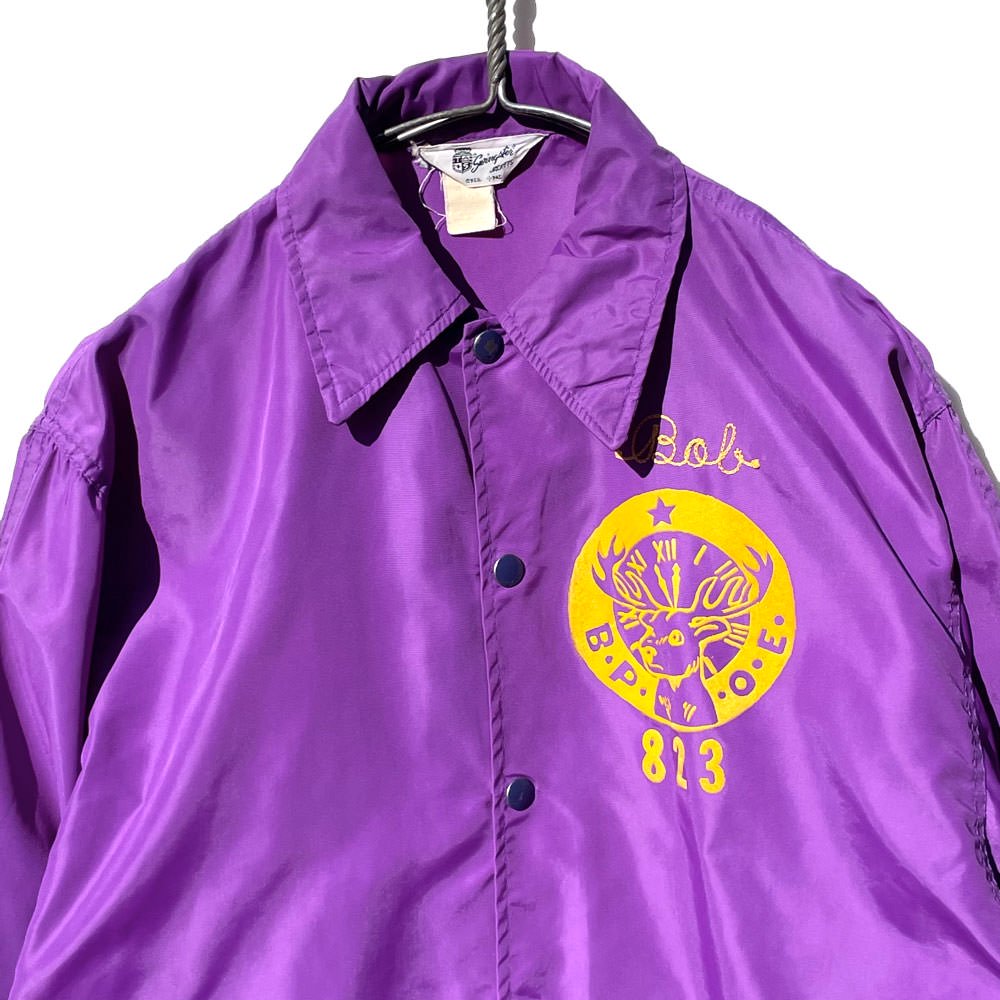 【B.P.O.E Elks】ヴィンテージ フリーメイソン コーチジャケット【1970's-】【Swingster - Made In  USA】Vintage Coach Jacket