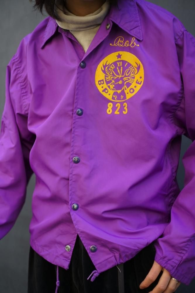 【B.P.O.E Elks】ヴィンテージ フリーメイソン コーチジャケット【1970's-】【Swingster - Made In  USA】Vintage Coach Jacket