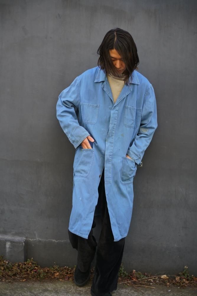 ショップコート　ハンドペイント　ヴィンテージ ヴィンテージ ショップコート ワークコート【1950's-】Vintage Shop