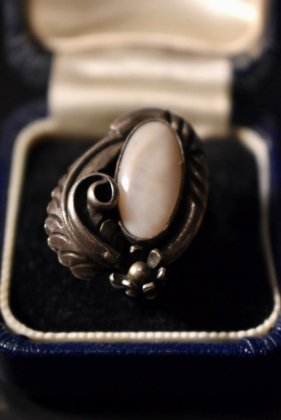  ΡVintage silver  shell leaf motif ring ơ С  ꡼ե  