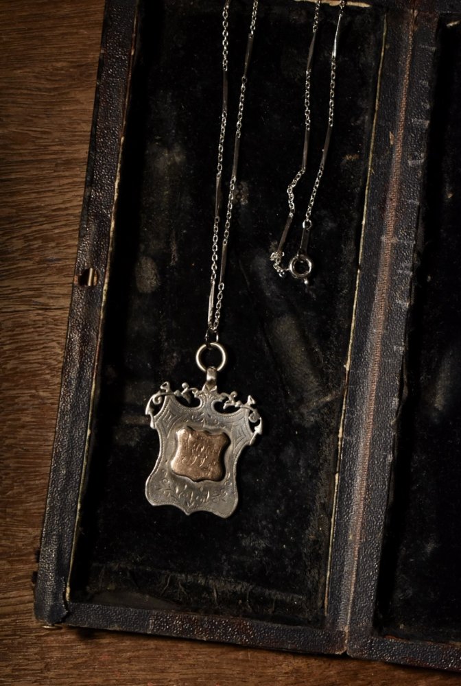 古着 通販 British 1892s silver × gold fob necklace