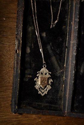 古着 通販　British 1902s silver × gold fob necklace
