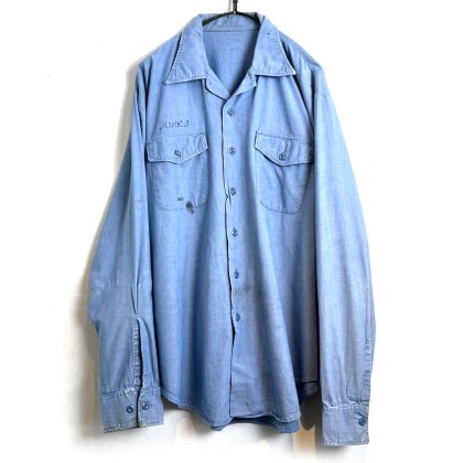  ΡU.S.NAVYۥơ ֥졼ġ1970's-Vintage Chambray Work Shirt